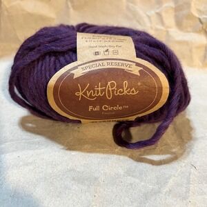 Knit Picks 100g Bulky Yarn Passion Purple Full Circle Special Reserve 100% Wool